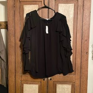 Loft dressy black blouse NWT size s